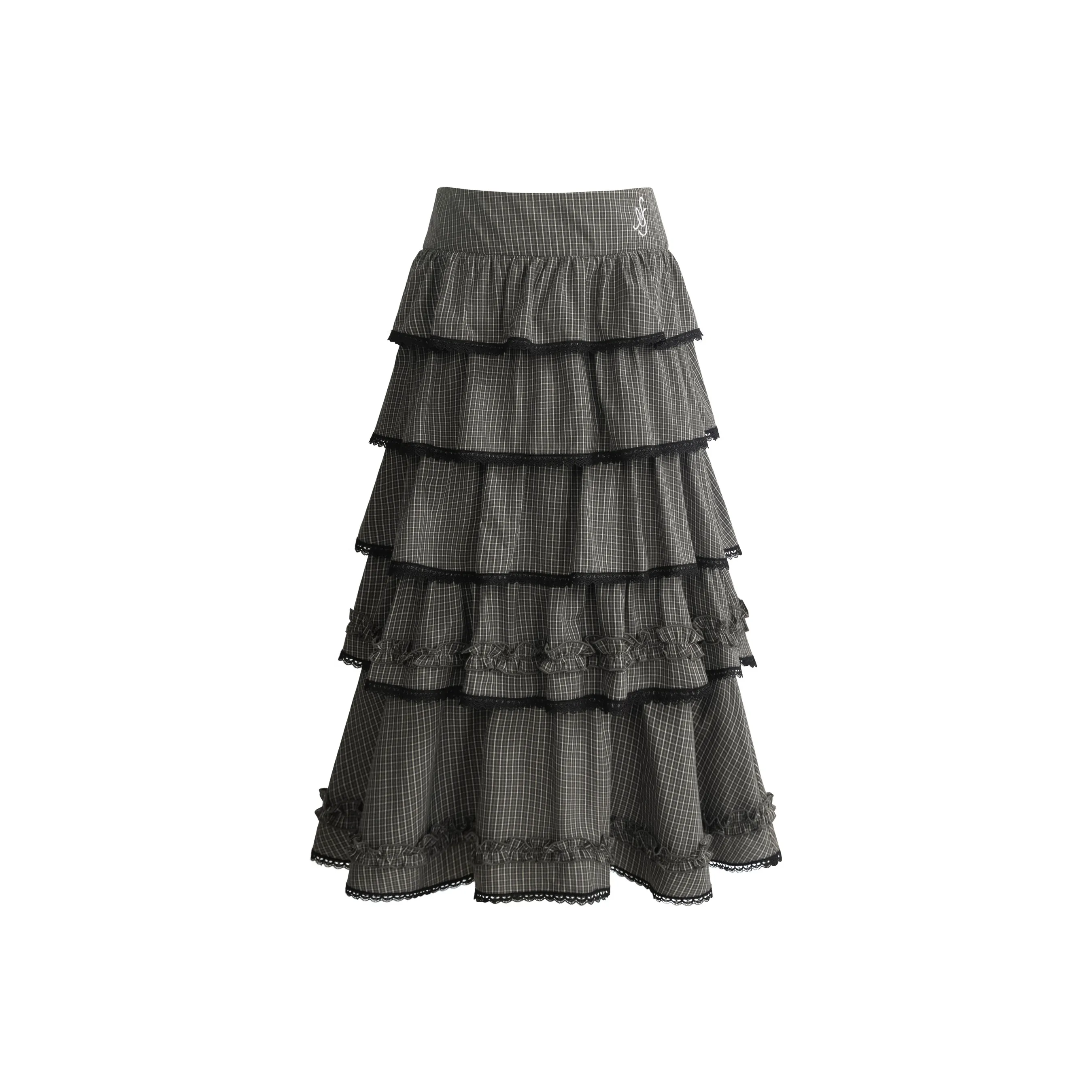 UNIFREE Черная Женская Повседневная Длинная Юбка