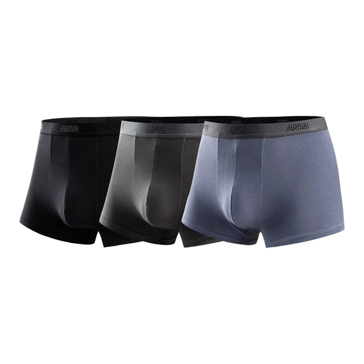 ANTA Основной черный Темно-серый Серо-голубой 2 Мужские боксер-шорты