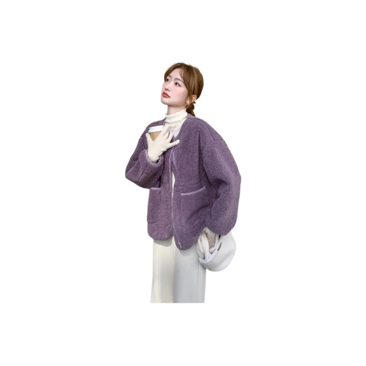 JECCI FIVE Бархат Feel Пальто Женское