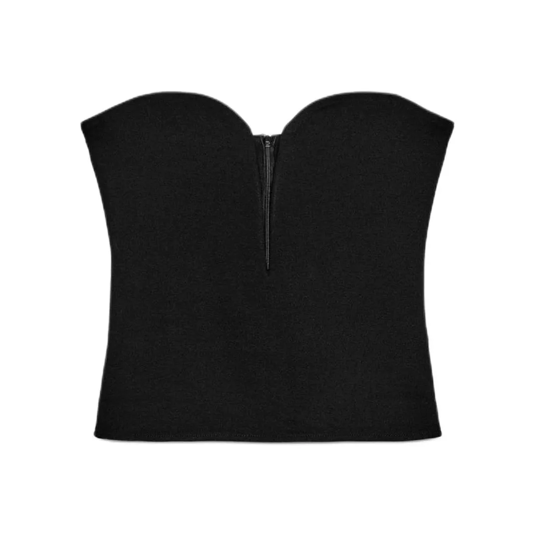 ZARA Collaboration Черный Женский Топ без бретелек