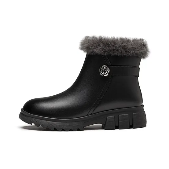 ZULIZ Средний Aged Обувь Осенний Зимний Мягкая Кожа Обувь Ботильоны Женские