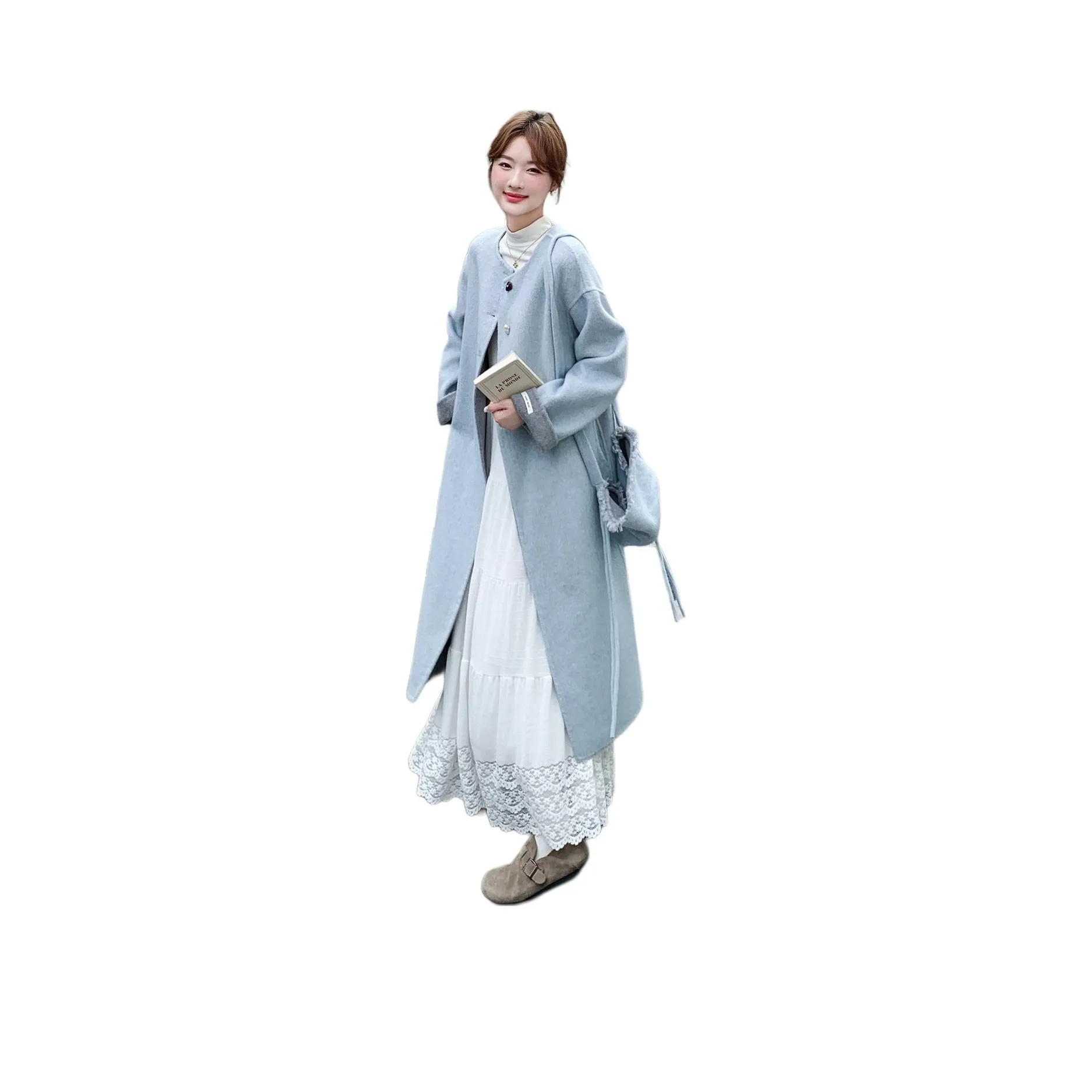 MEXICAN Светло-синий Женский Пальто