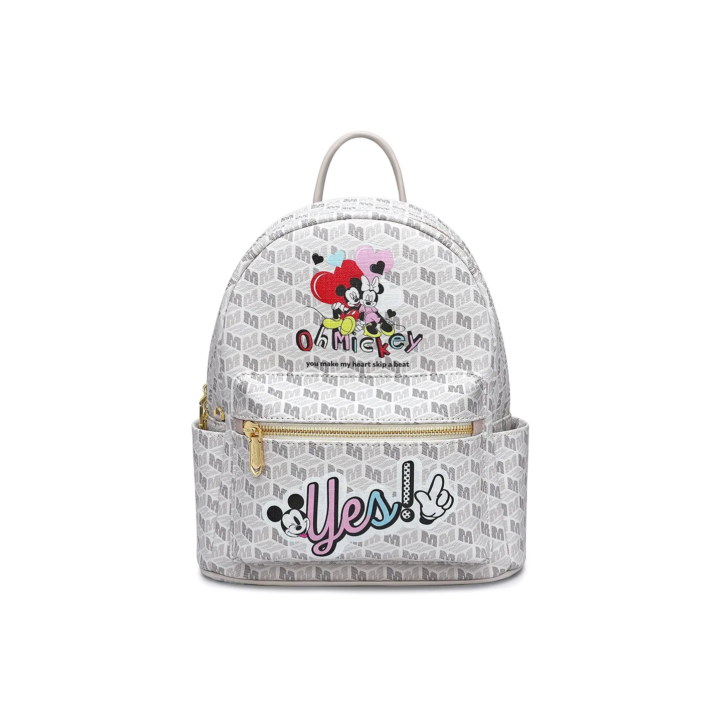 Disney Mickey ПВХ Рюкзак Стандартный Женский Розовый Черный Серый