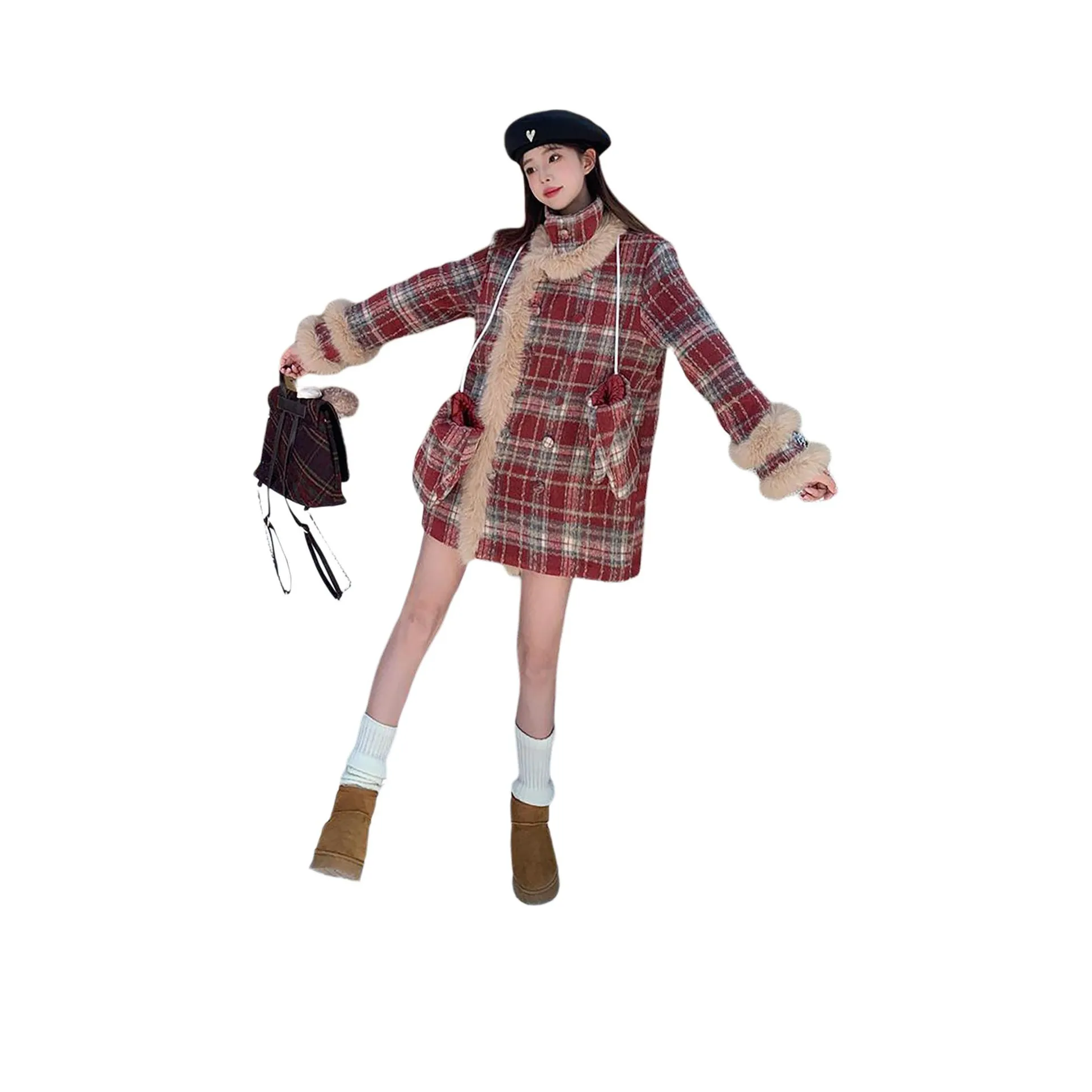 EIDOLON GRAIN Red Women's Coat EIDOLON GRAIN Красный Женское Пальто