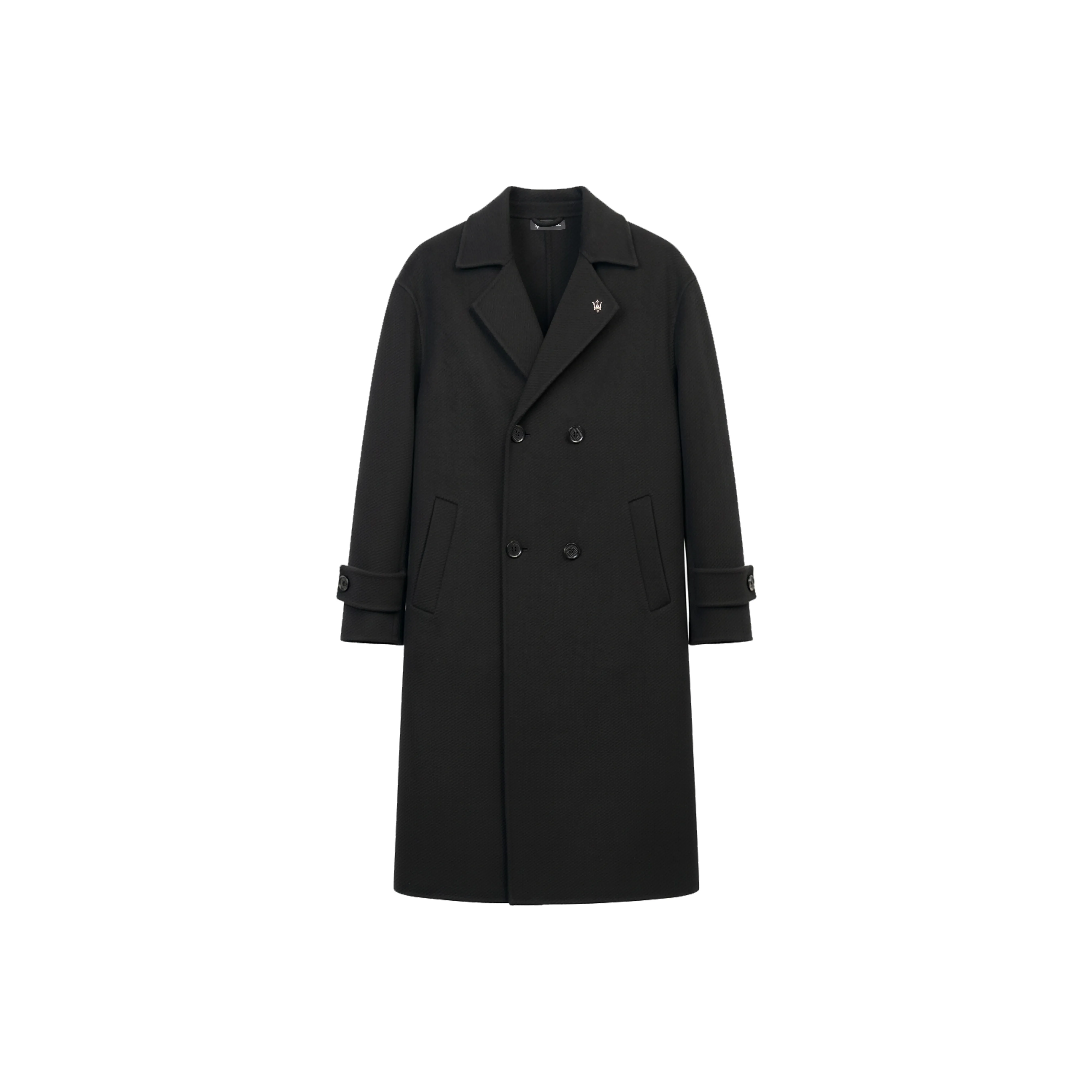 Maserati Black Unisex Coat Мазерати Черное Унисекс Пальто