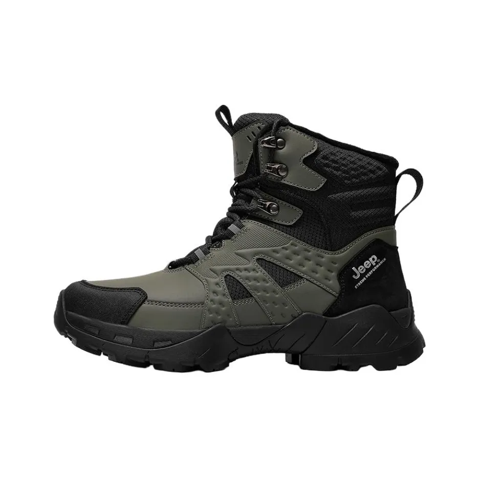 Jeep Термический Износостойкий Увеличивающий Высоту Покрытие Короткий MID Ботинки для снега Мужские