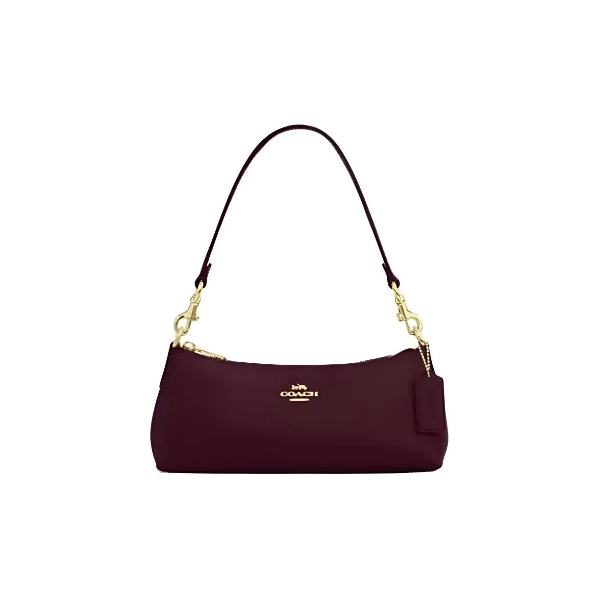 COACH CHARLOTTE Крест-накрест Текстура Кожа Плечевая Сумка Женская Бордовый