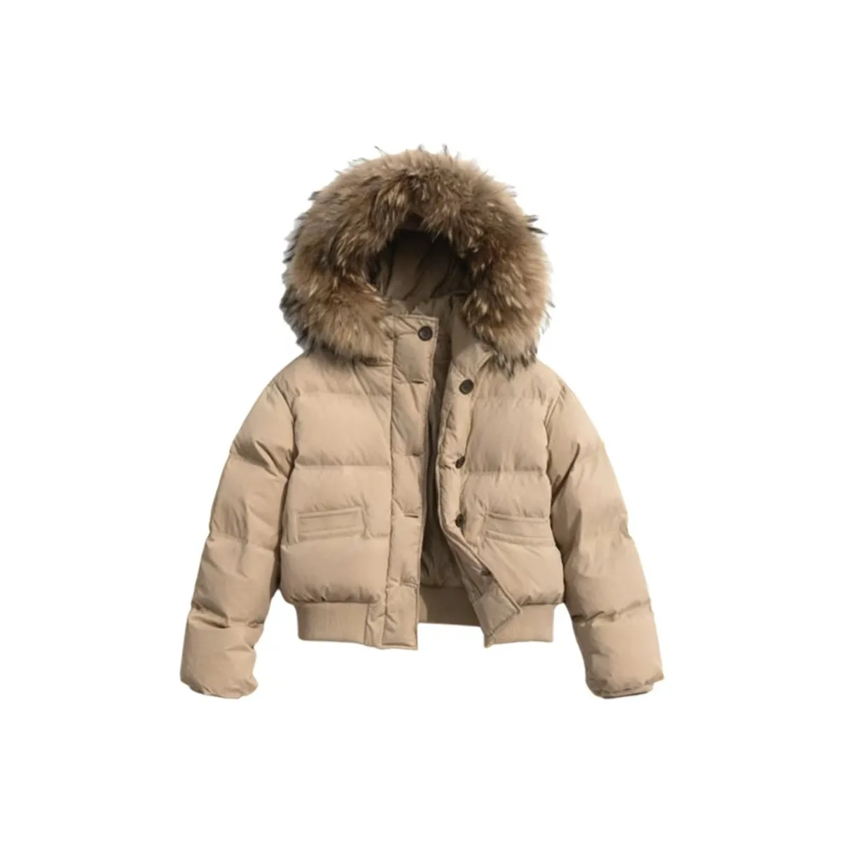 DYYPC Хаки Хлопковый пуховик Унисекс Пуховики (пуховики)