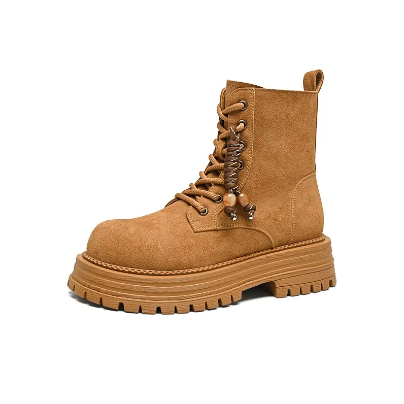 ZHR Бусина удачи Модный Желтые ботинки 14 см Мартин Boot Женские