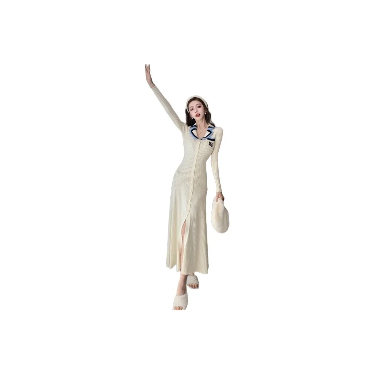 TENNE GIRL Длинное платье с длинными рукавами женское