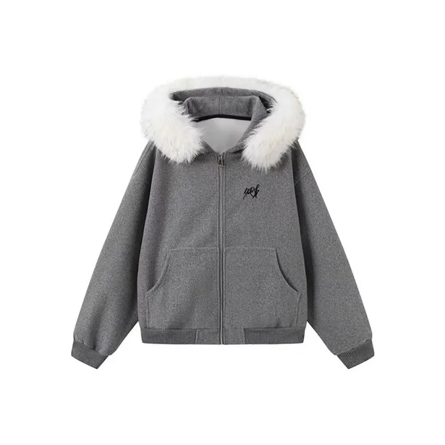 SONGXIER Серый с флисовой подкладкой унисекс свитшоты