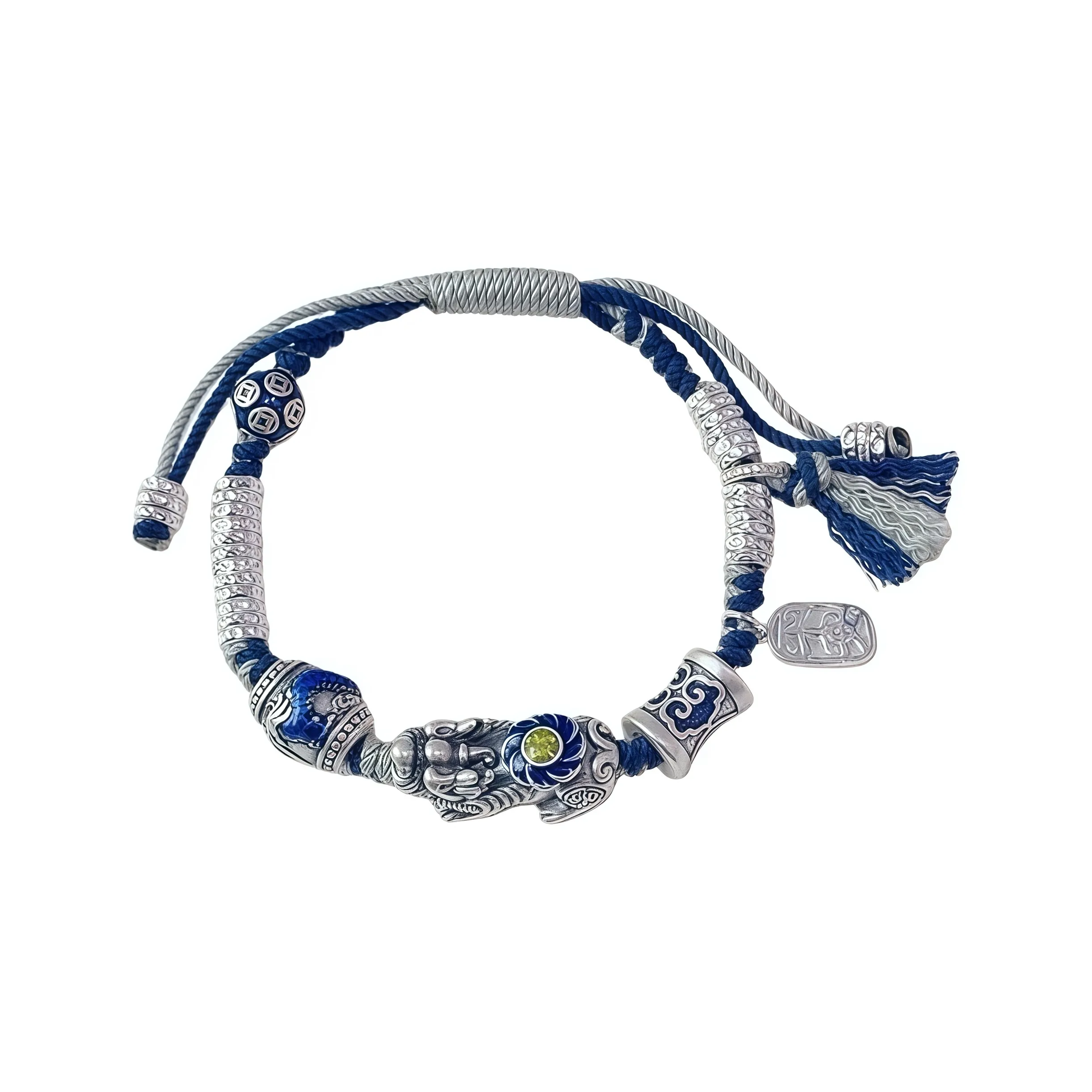 DXBR Silver Браслет Шнурки Унисекс