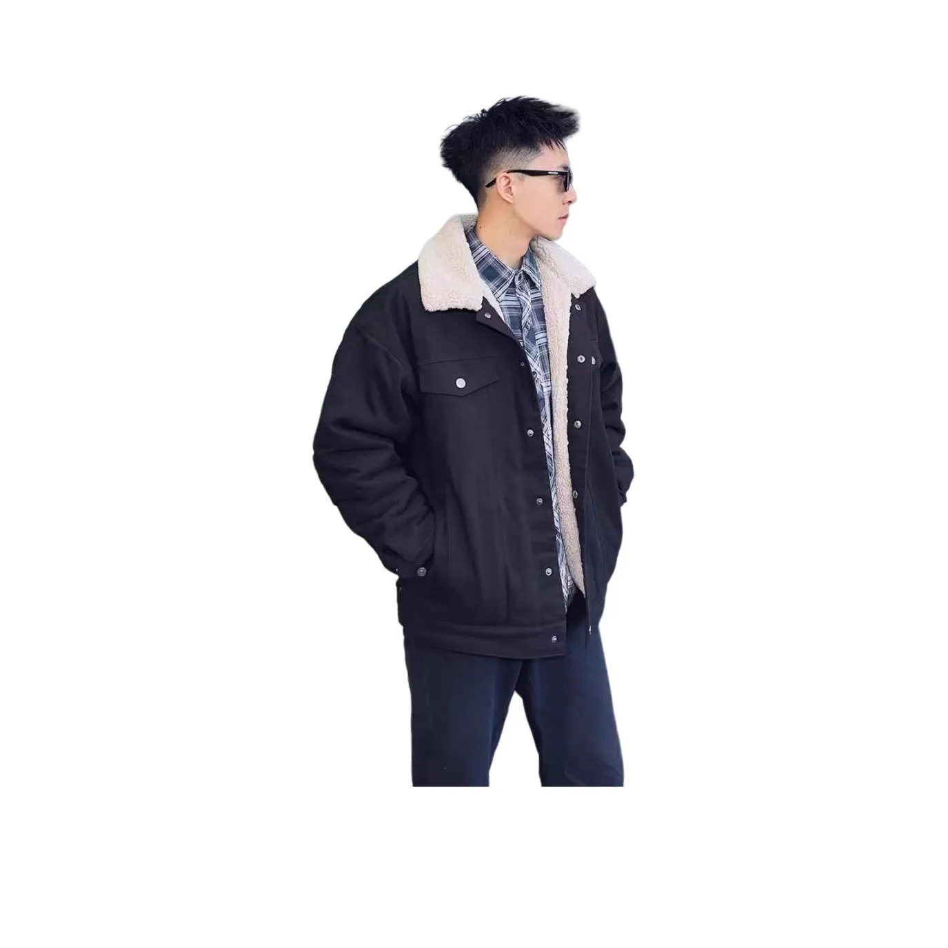 CORNILOT Черный Шерпа Унисекс Пуховики