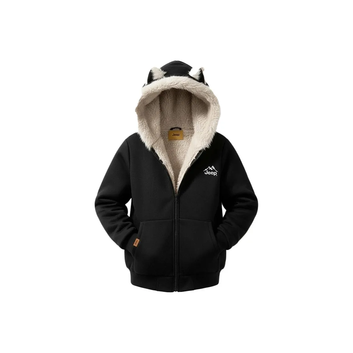 Jeep Кошка Ухо Черный Унисекс Пуховики