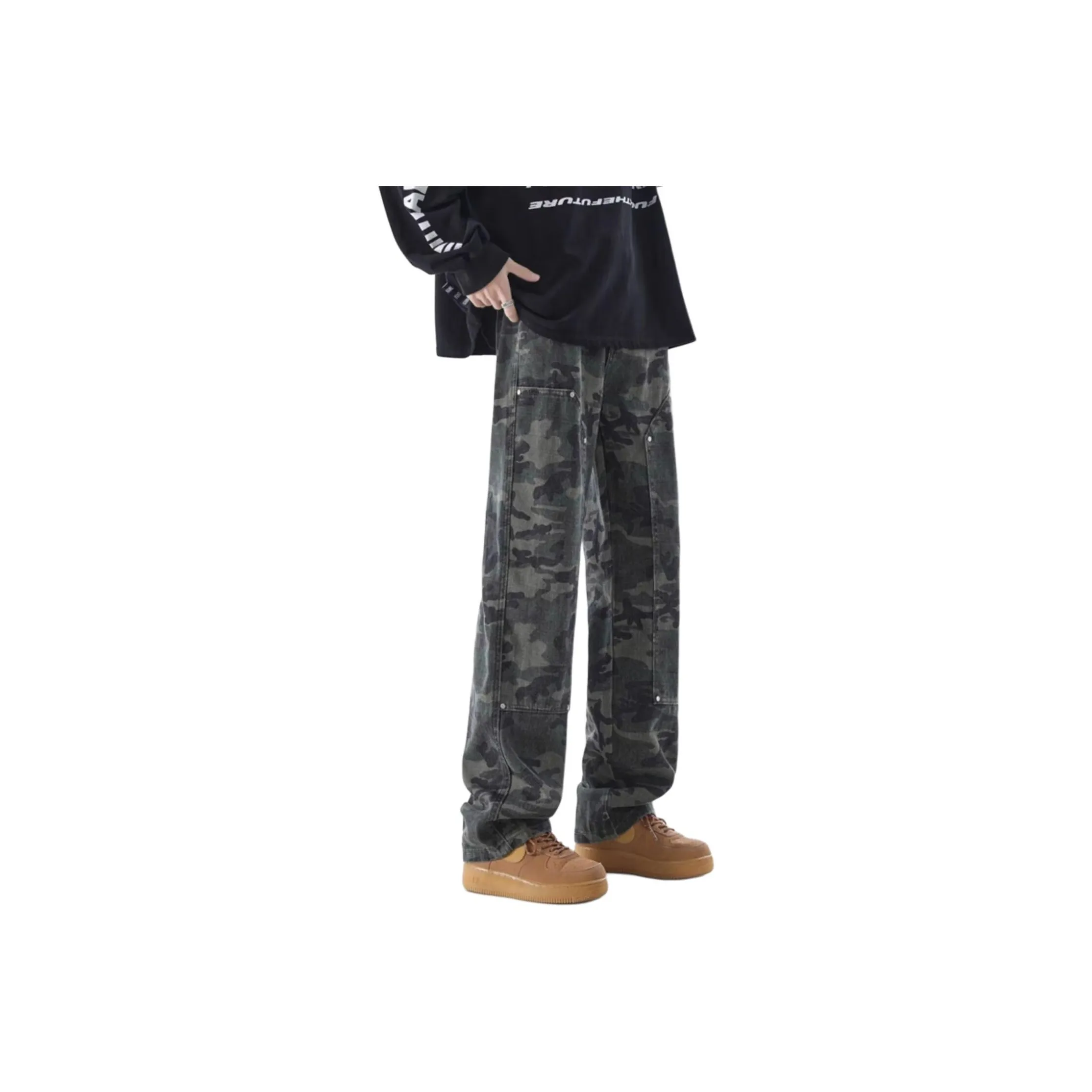 GEOGRE ALEX Камуфляж с флисовой подкладкой мужские карго-брюки