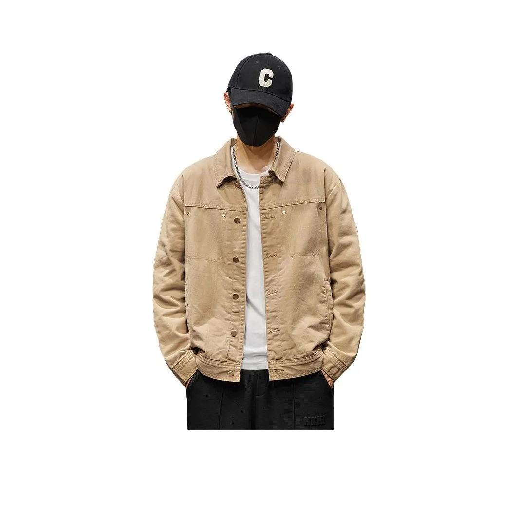 Tonlion Хаки Унисекс Джинсовые куртки