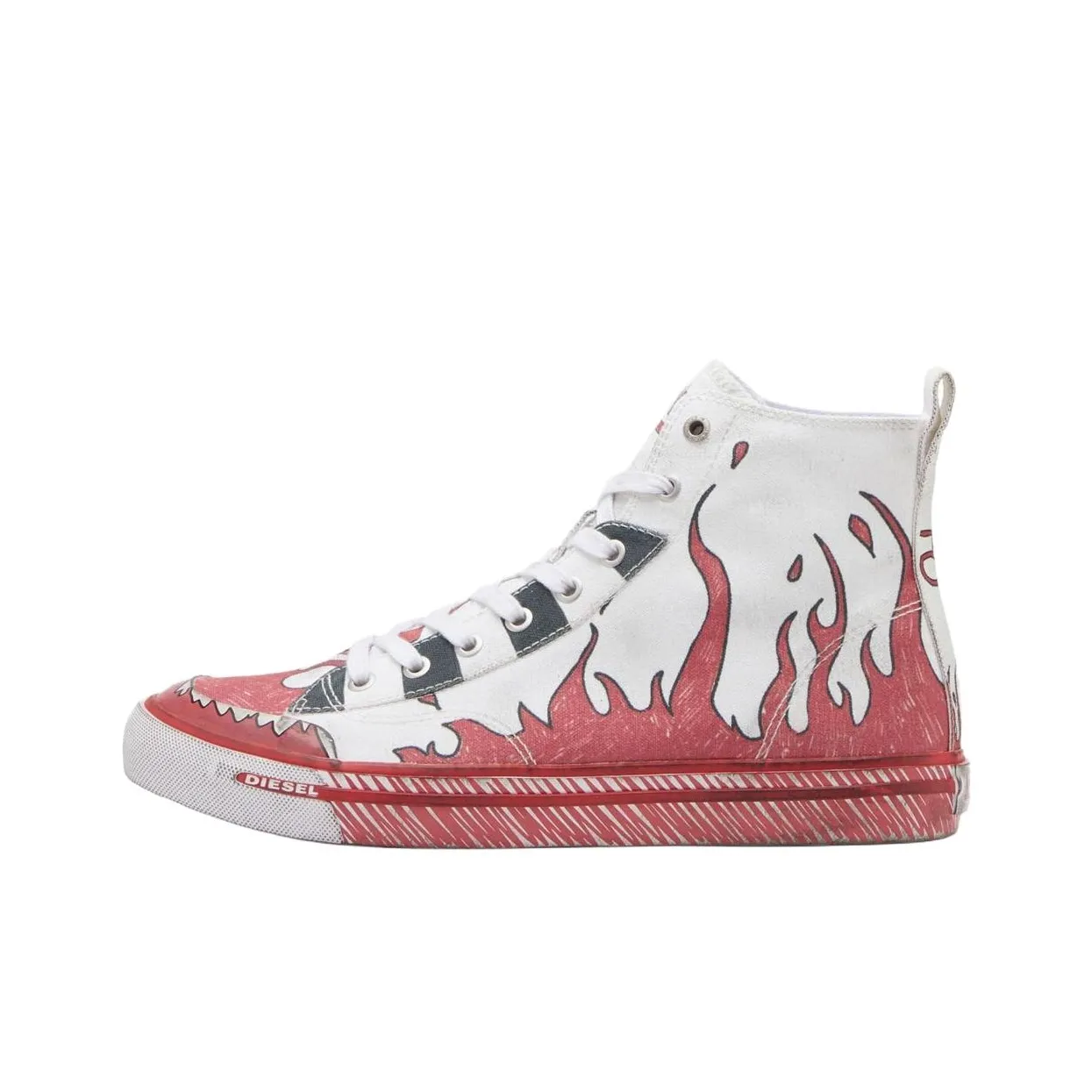 DIESEL S Athos MID Топ Кеды Мужской Белый Красный