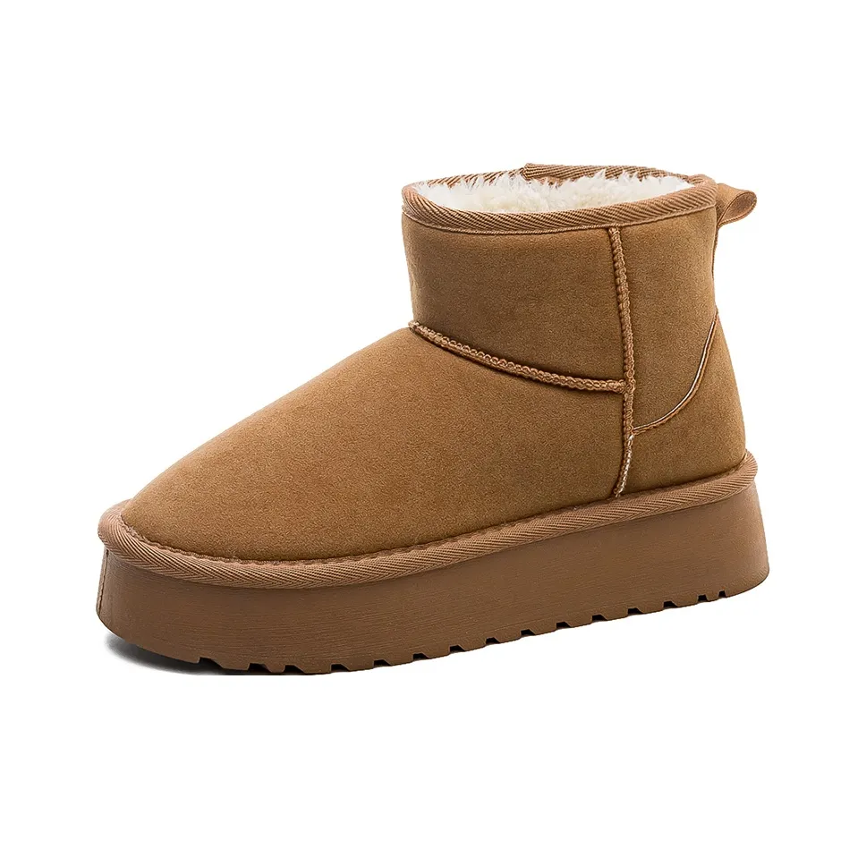 VANSSI Vintage Fashion Trend Зимний С флисовой подкладкой Удобный Теплоизоляционный Водонепроницаемый Утеплённые Носки для обуви Crew Сноубутсы Женские