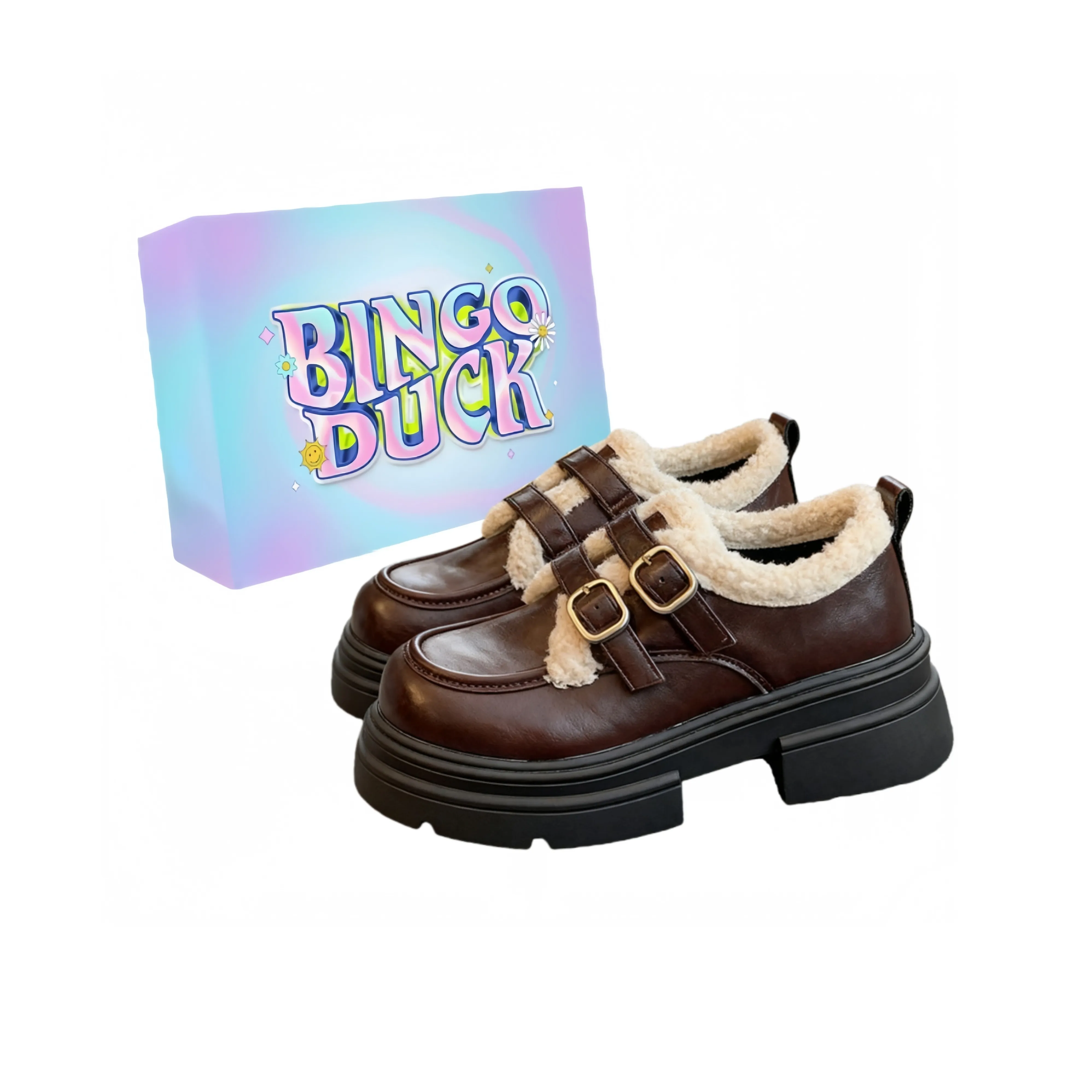 BINGO DUCK Платформа Лоферы Женские