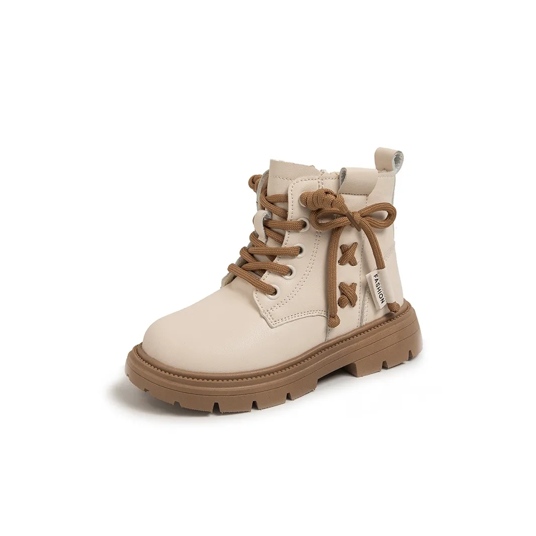 Marcolor Устойчивый к истиранию Легкий Амортизаторы Водонепроницаемый Противоскользящий Анти-KICK MID Топ Детские кожаные сапоги