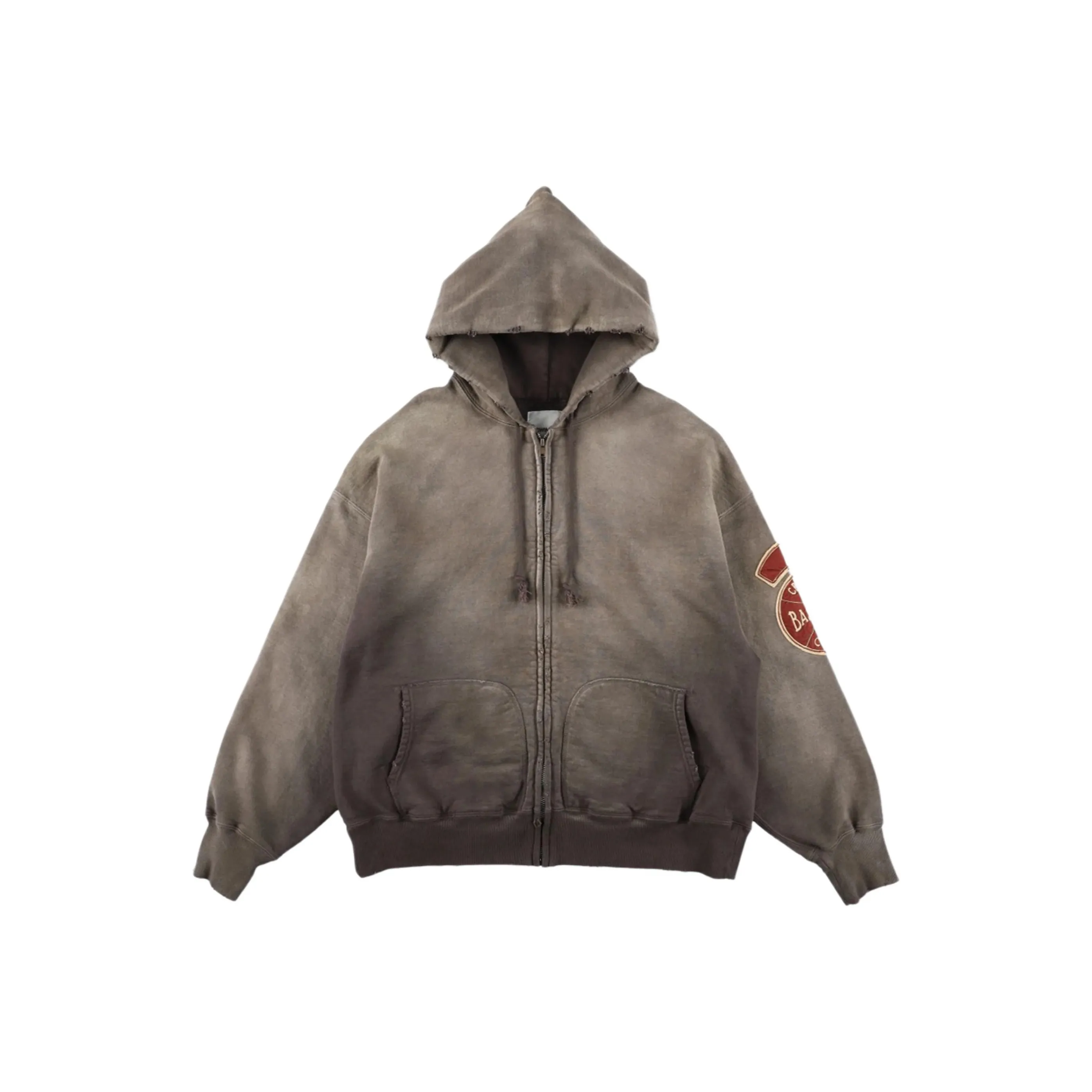 Bowwow Fw25 Бейсбол Чемпион ZIP Толстовка AGED Свитшот Унисекс