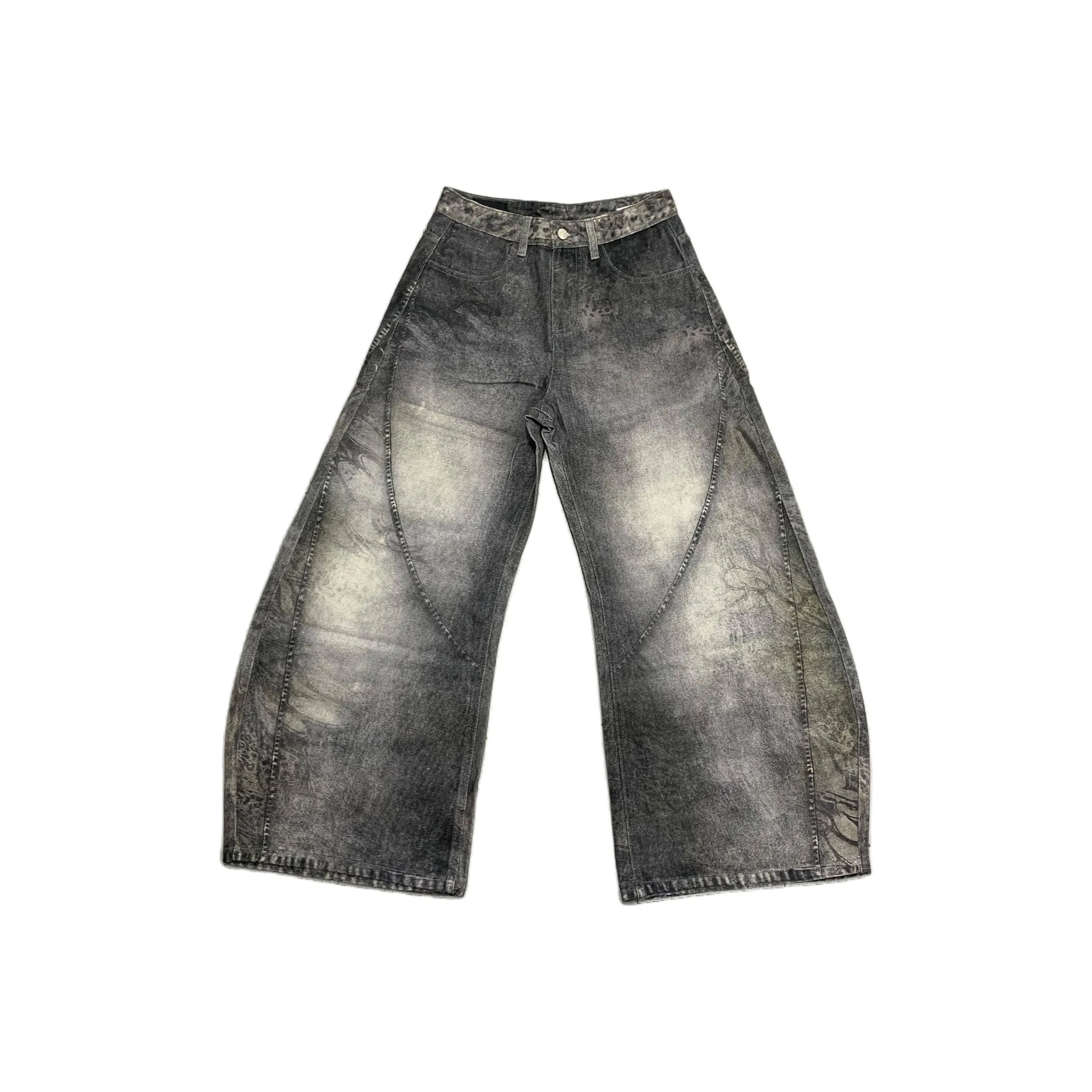 STRUCKCOOL Черный Серый Цвет Мужские Джинсы