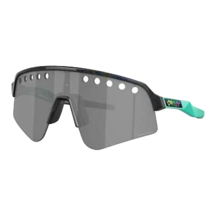 Oakley Пластик Нерегулярная форма Солнцезащитные очки Мужской Черный Циановый