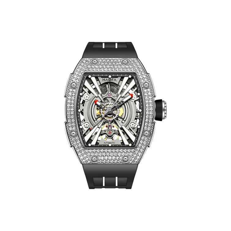 HaofaTourbillon 1907S Автоматический механический механизм Часы Мужские Часы с открытым механизмом