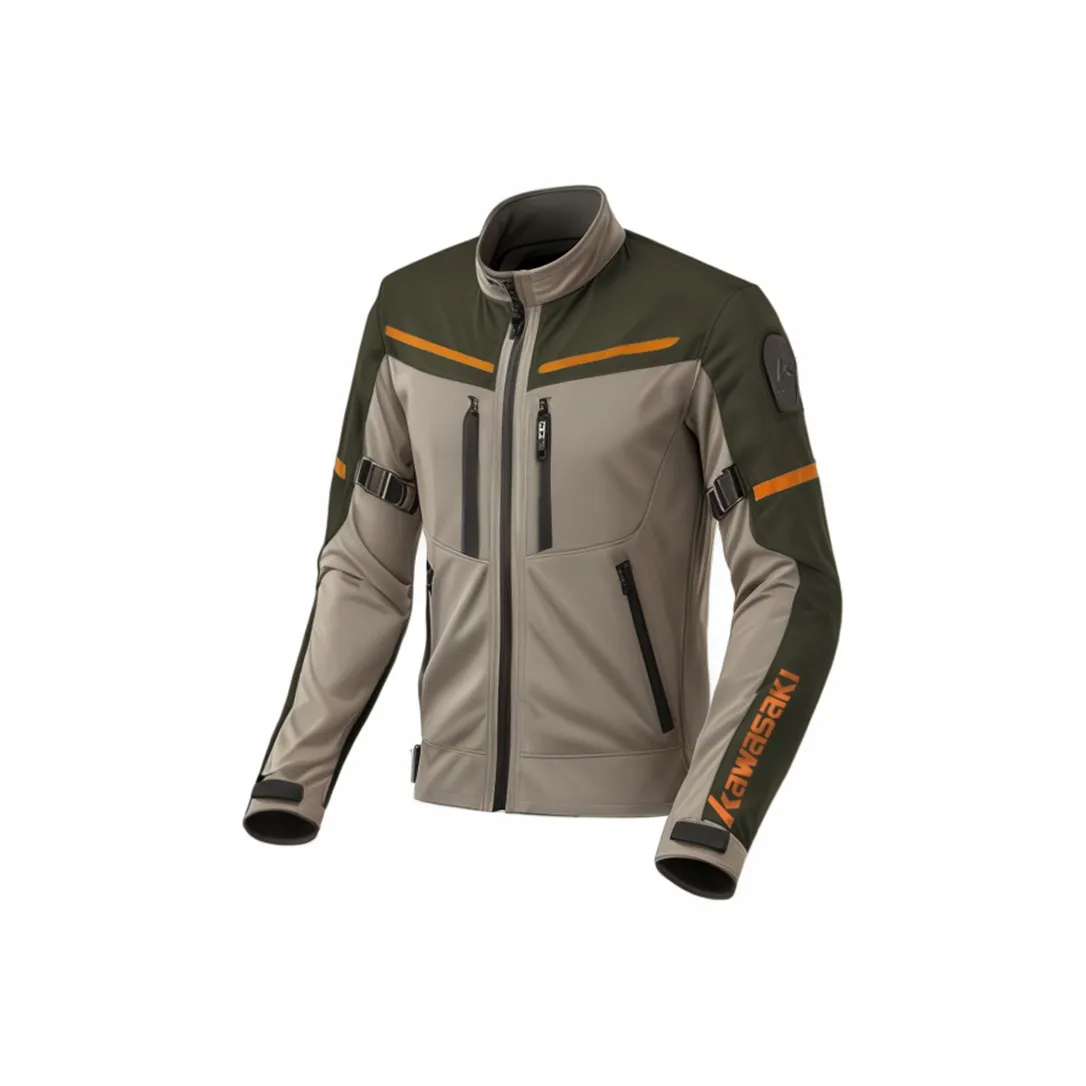 Кавасаки Мотоцикл Куртка Kawasaki Akiba Унисекс Армейский зеленый