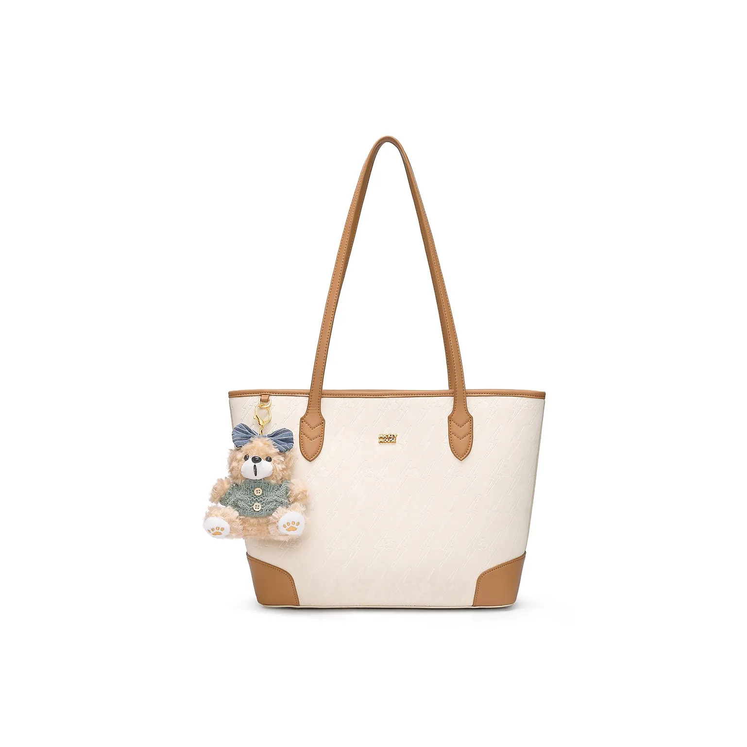 Disney Mickey Series ПУ (полиуретан) Сумка-тоут Сумка для покупок Сумка через плечо Женская Экрю