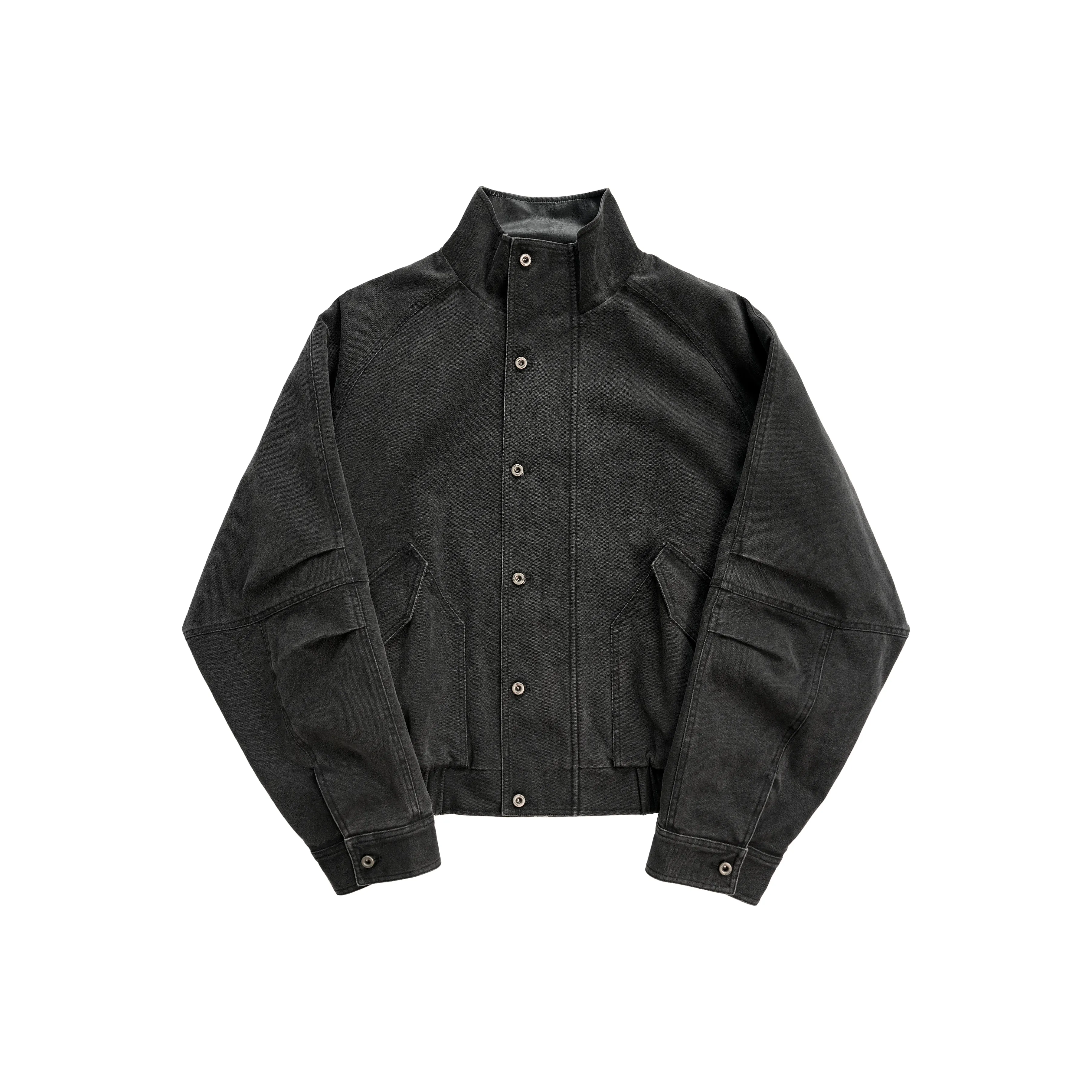 EODUP Выстиранный Черный Мужские Куртки