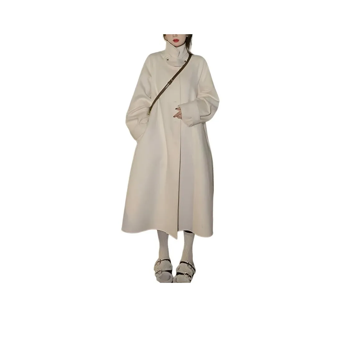 UPXIW Белое Женское Пальто