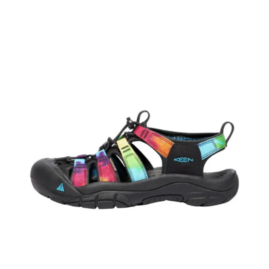 KEEN Newport Retro Дышащая и Износостойкая Обувь для треккинга Сандалии Женские Черный Tie Dye Многоцветный