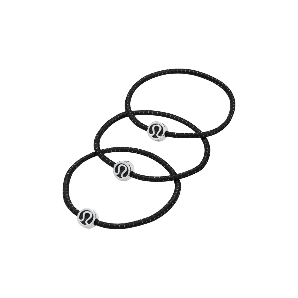 lululemon Резинка для волос Унисекс Черный Серебристый