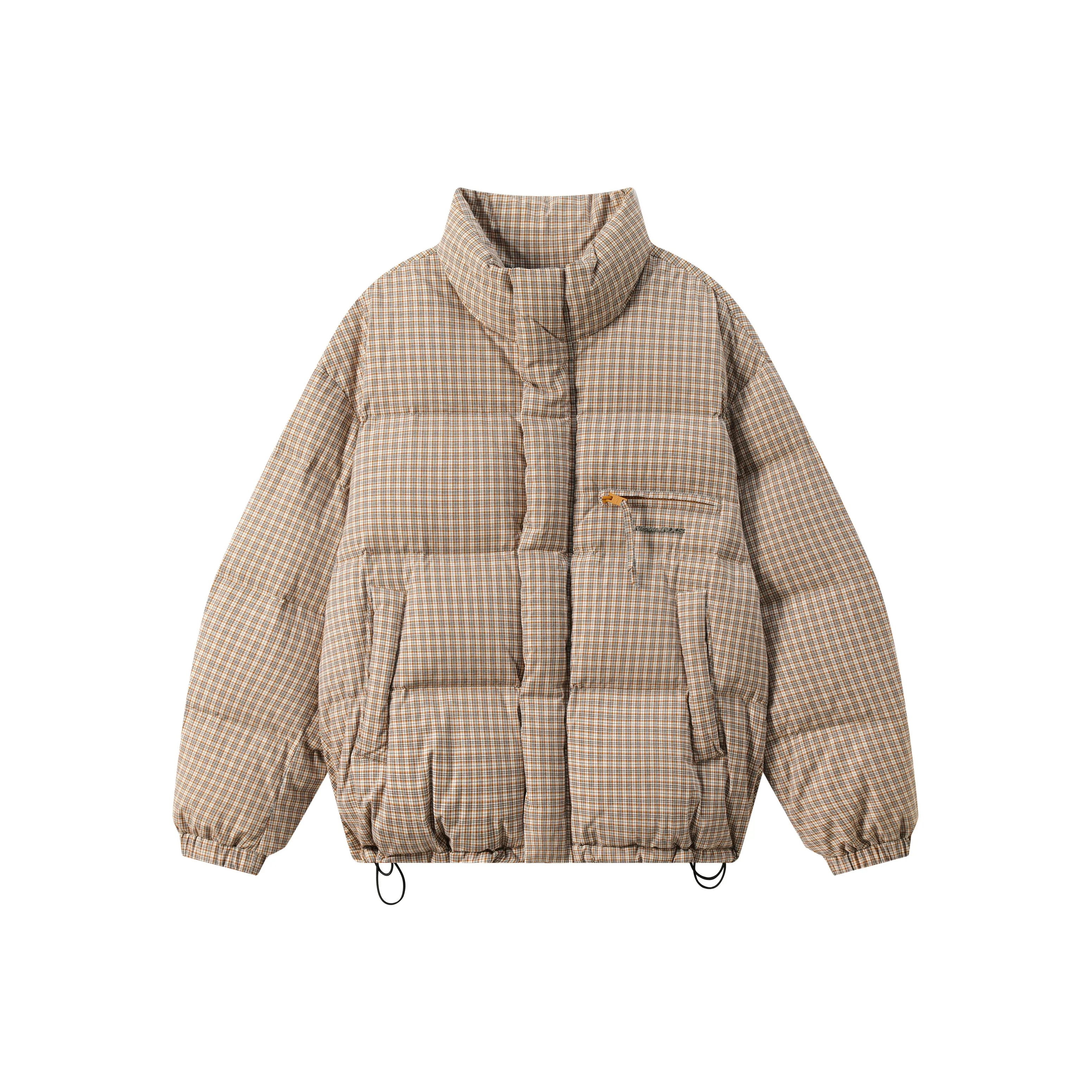 NewJnxs Оранжевая клетка Унисекс Пуховые куртки