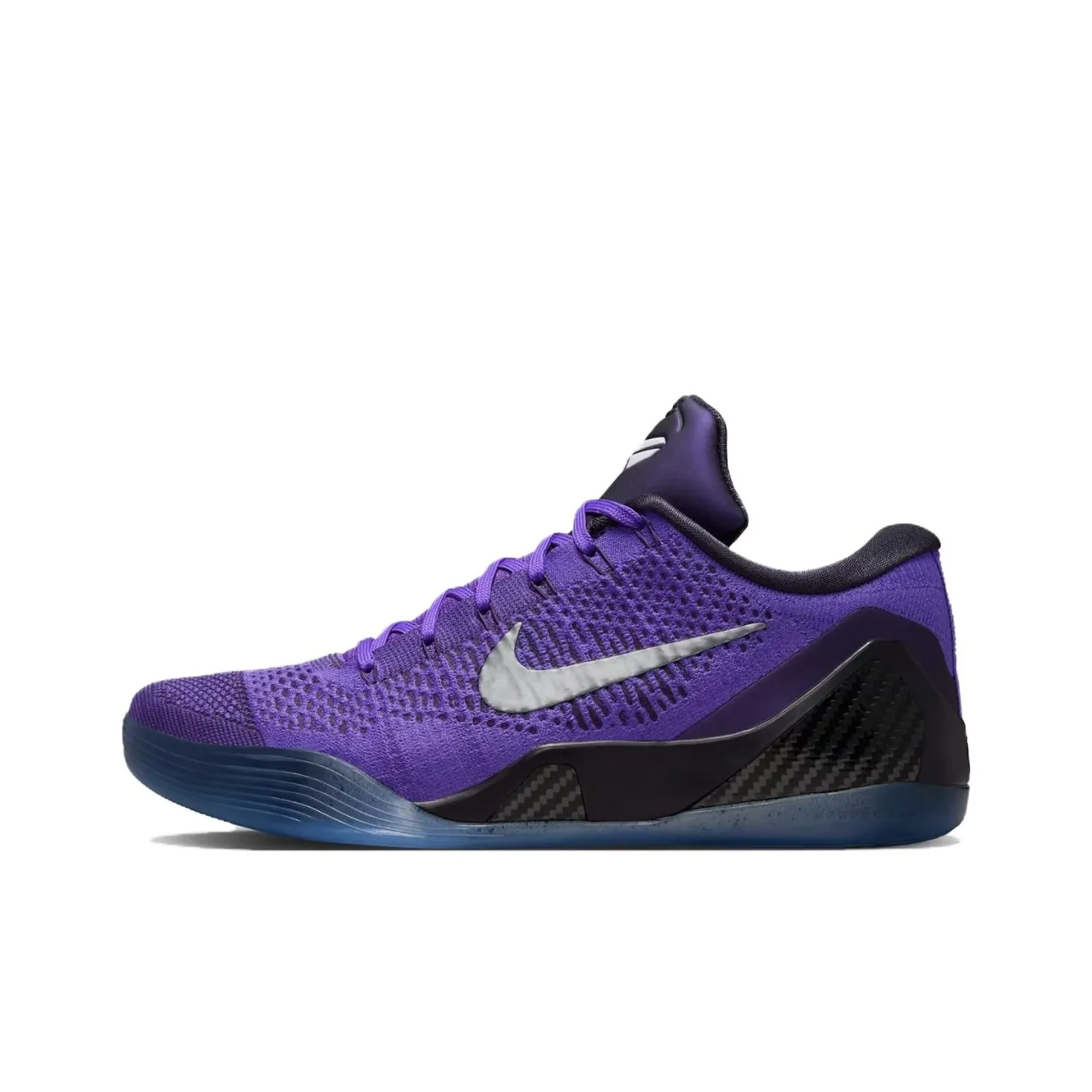 Nike Kobe 9 Дышащие и Устойчивые Низкие Баскетбольные Кроссовки Унисекс Фиолетовые