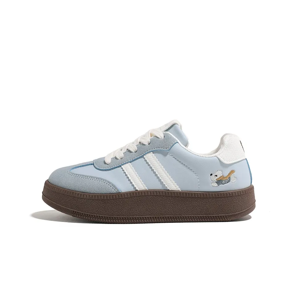 HUANQIU Термическое покрытие увеличивающее высоту дышащий противоскользящий низкий топ повседневная обувь женский синий