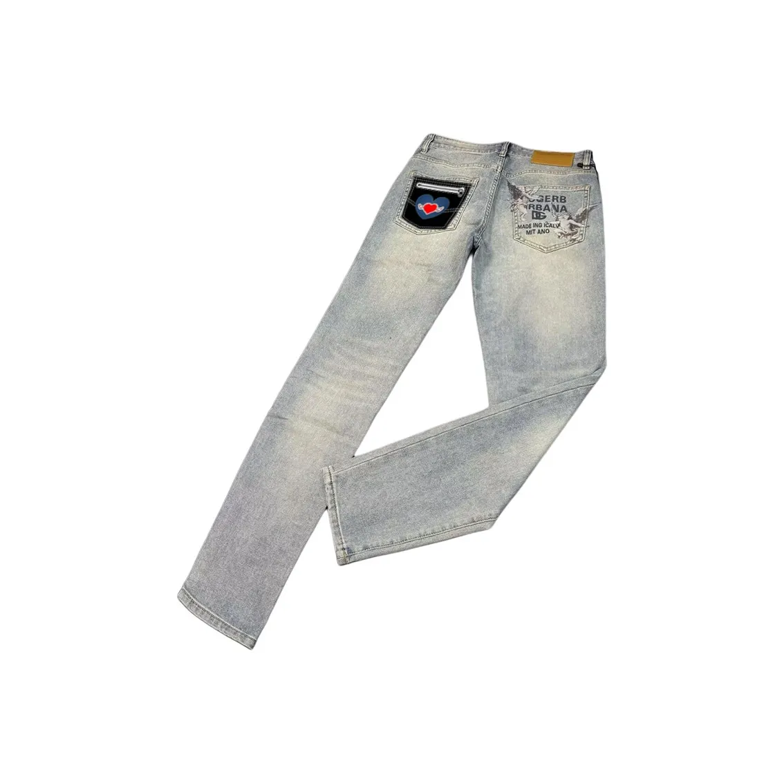 PWUE Винтаж Унисекс Джинсы