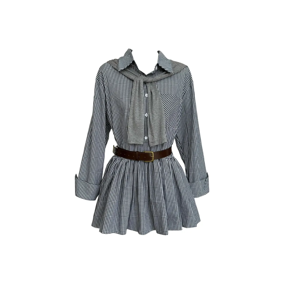 GRAYISMOON Длинное платье с длинными рукавами женское