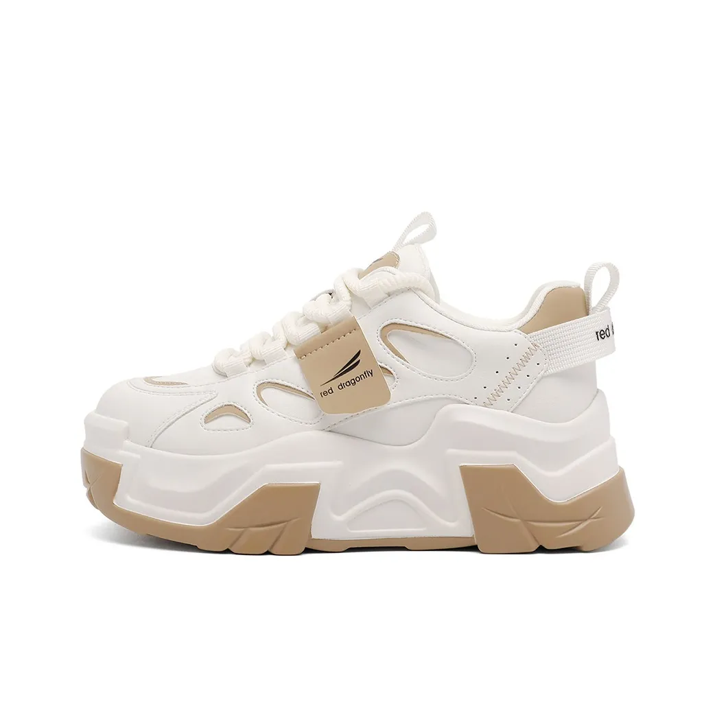 RED DRAGONFLY Дышащий Длина тела Увеличение Низкий Топ Толстая подошва Кроссовки Женские