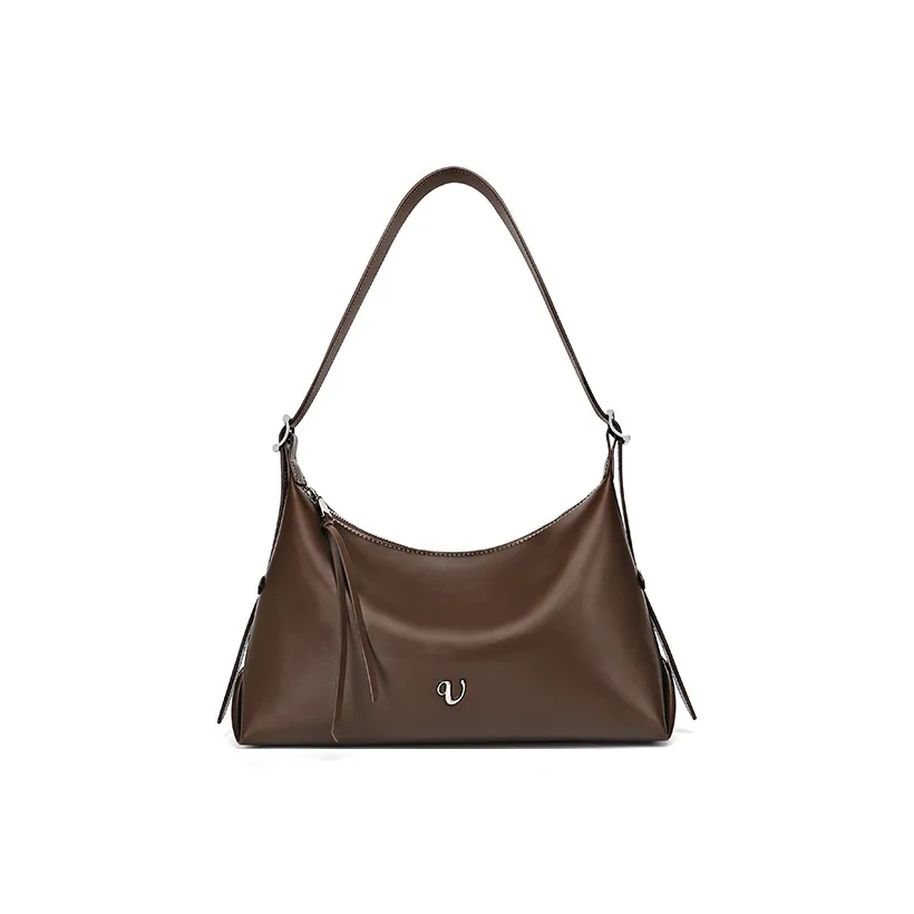 VALUNCICA EUROPHAM Коровья кожа Подмышечный Сумка на плечо Большой Женские Брауни Коричневый Дюнный абрикосовый Фундуковый Коричневый