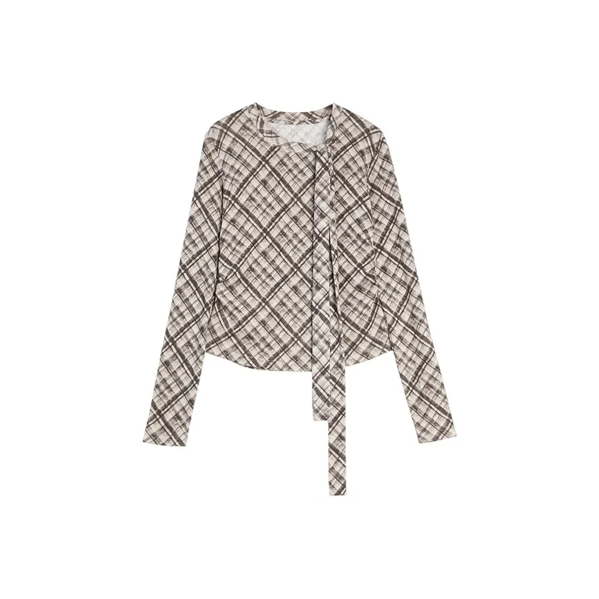 ELLE Темно-коричневые женские футболки T