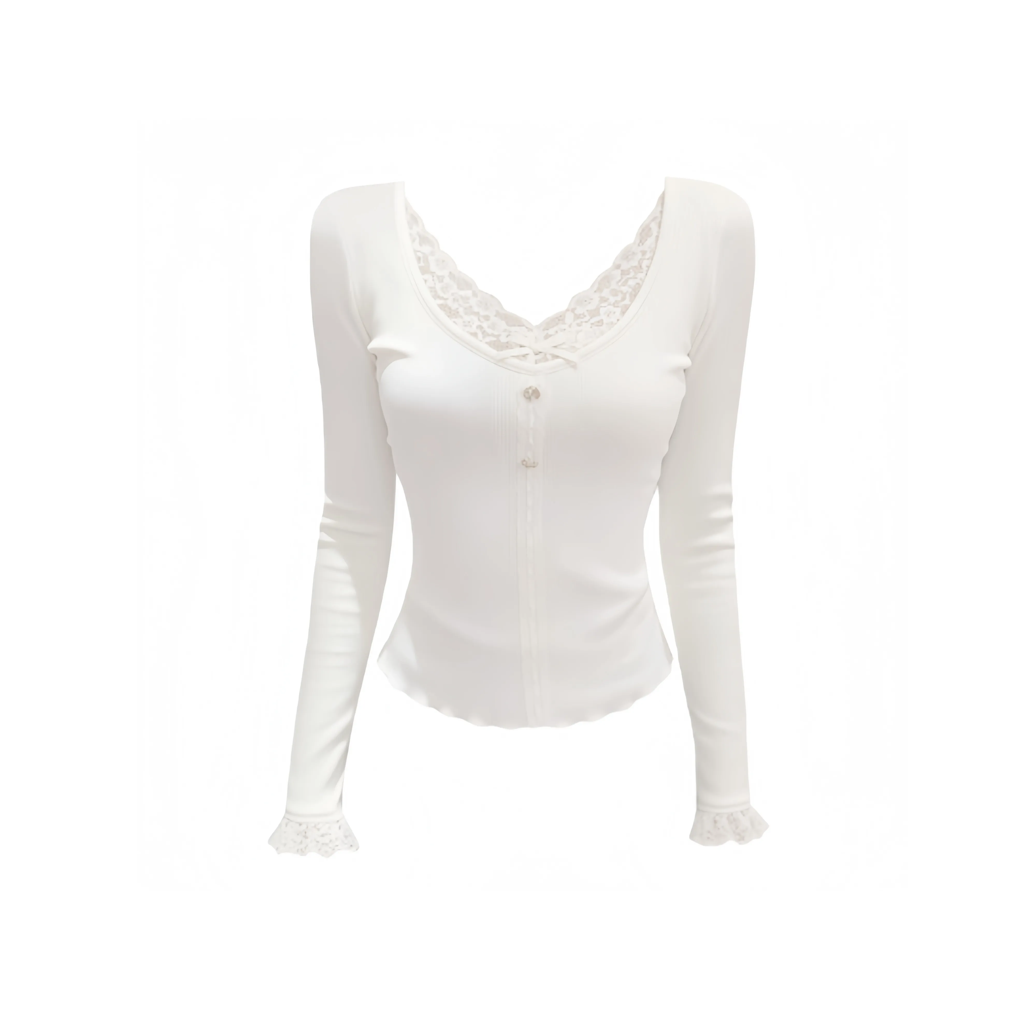 Aimilian Экрю Женские T-рубашки