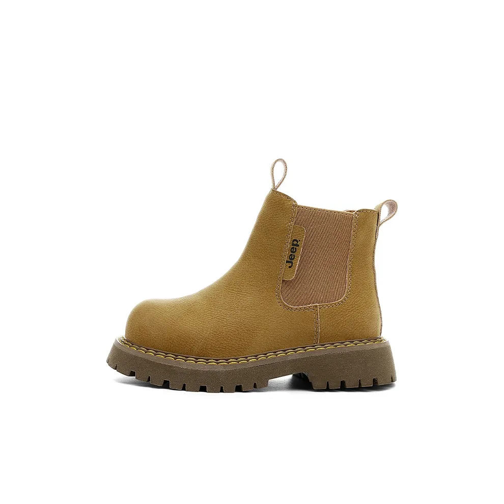 Jeep Износостойкие Высокие Кожаные Ботинки для Детей