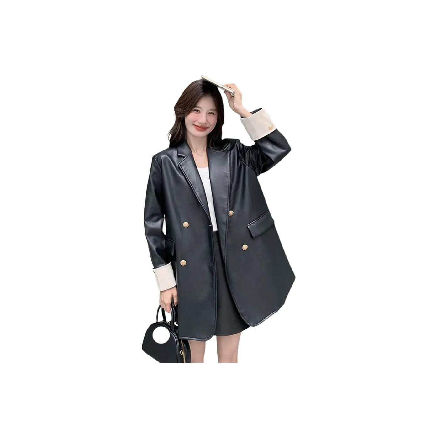 ONENINE34PM Кожа Куртка Женская