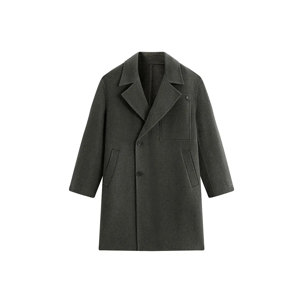 PEACEBIRD MEN Оливково-зеленый 1 Мужское пальто