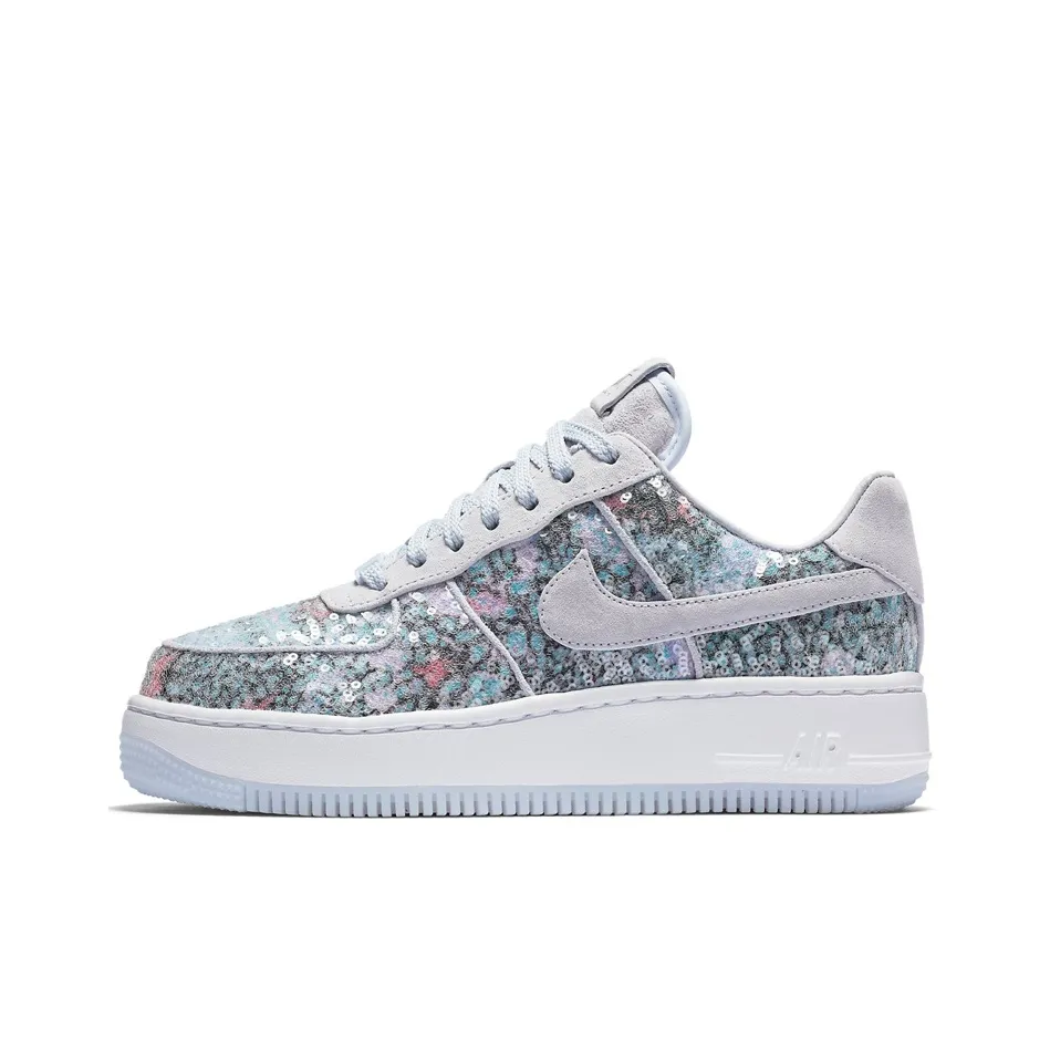 Nike Air Force 1 Upstep Glass Slipper Женские Anti-Slip Lightweight Low Top Скейтбординг Кроссовки Женские Серый
