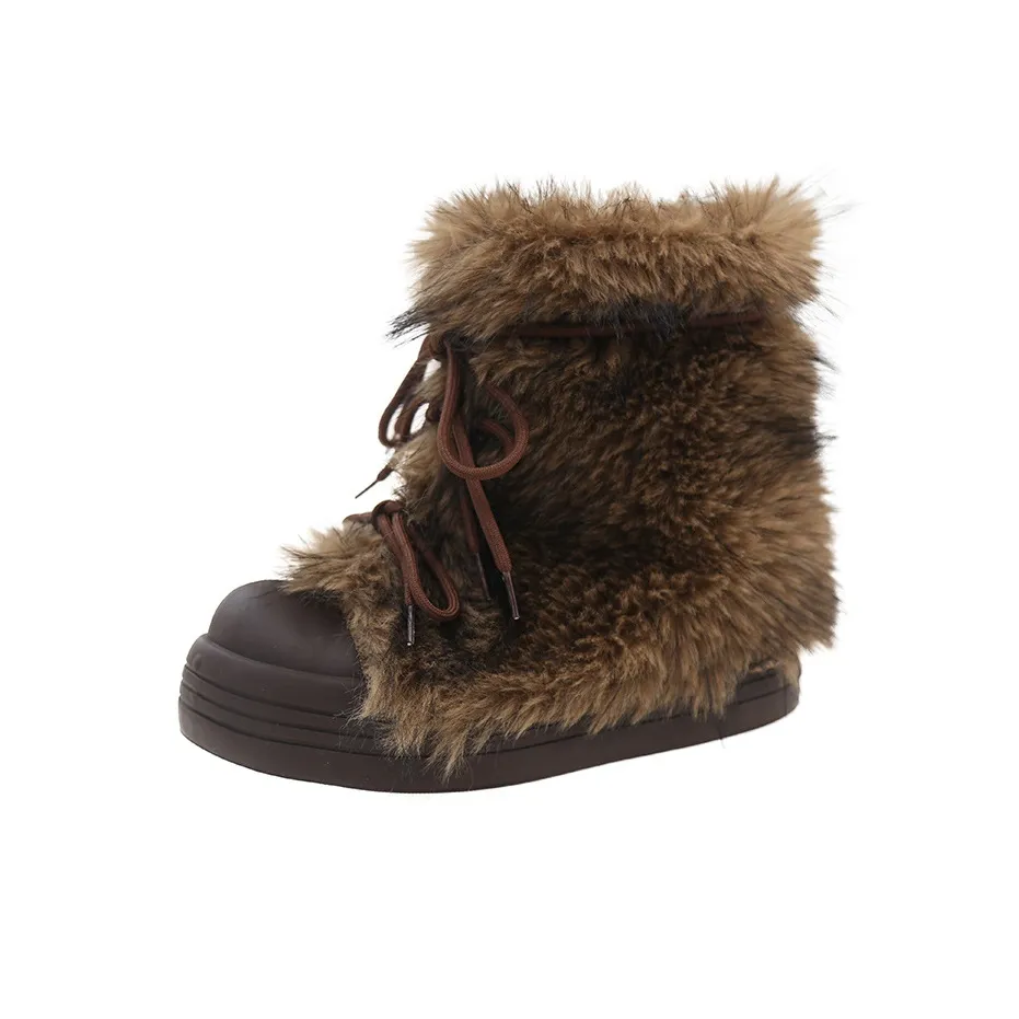 TAFN Martin Boots Dark Brown Women's