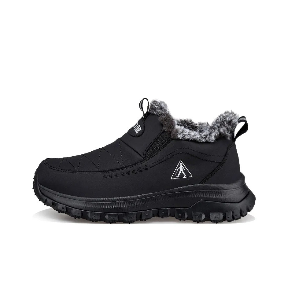 ZULIZ Спортивные теплые ботинки Утолщенные и с флисовой подкладкой Повседневные Мягкая кожа Дружелюбные Короткие Снежные ботинки Унисекс