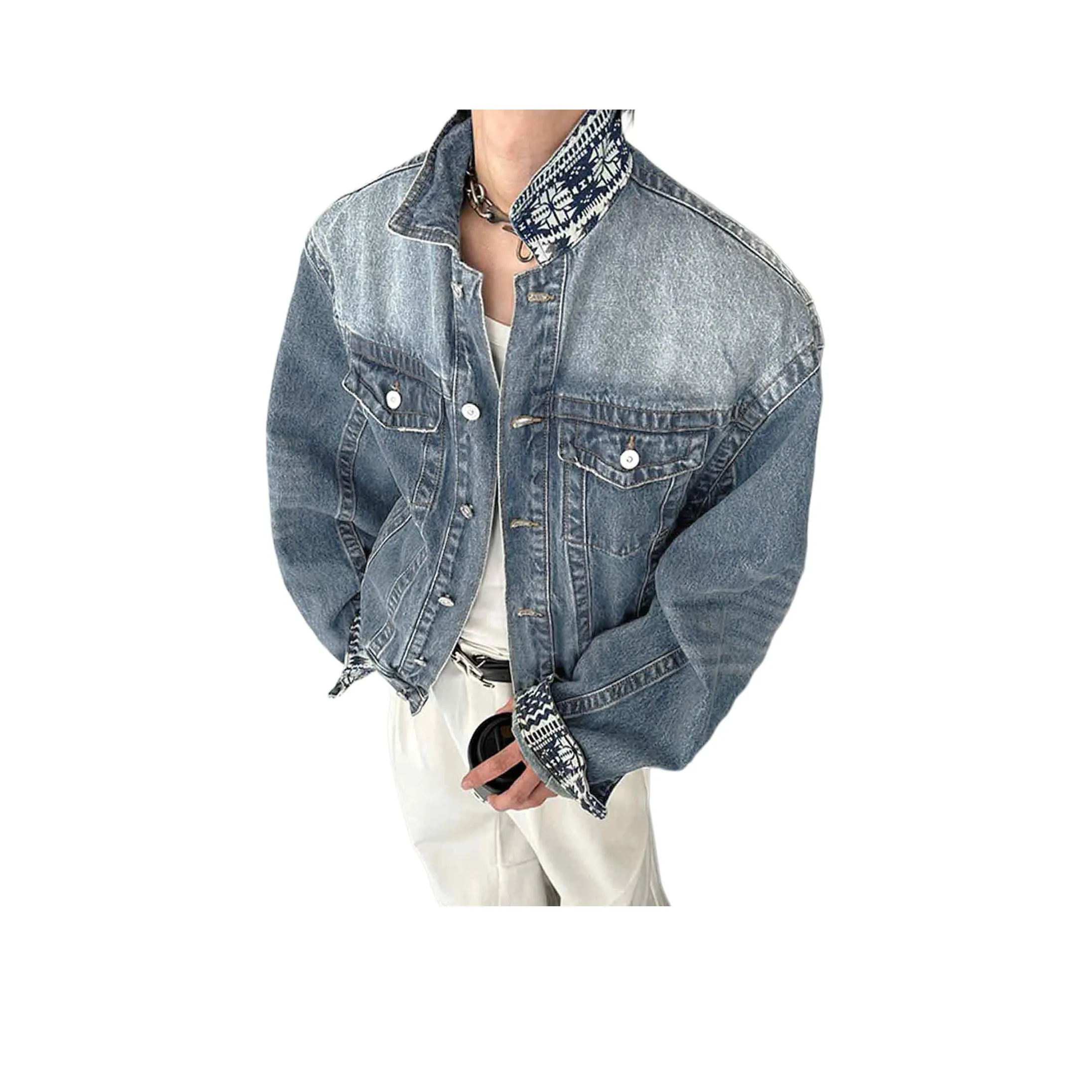 UNA RETA Синий Унисекс Джинсовые куртки